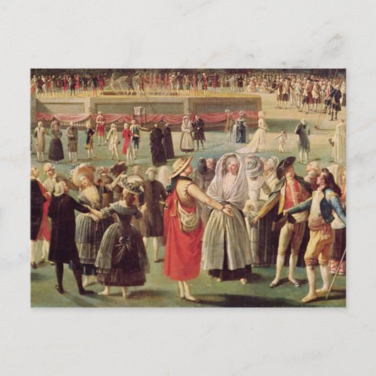 Der Aufstieg des Montgolfier-Ballons Postkarte (Vorderseite)