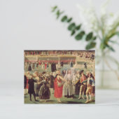 Der Aufstieg des Montgolfier-Ballons Postkarte (Stehend Vorderseite)