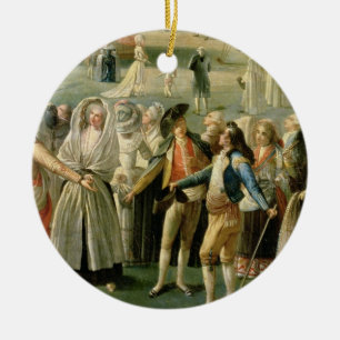 Der Aufstieg eines Heißluftballons in Madrid, Keramikornament