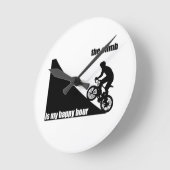 Der Aufstieg ist meine glückliche Stunde Runde Wanduhr (Winkel)