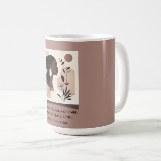 Der Aufstieg ist stärker Kaffeetasse (VorderseiteRechts)