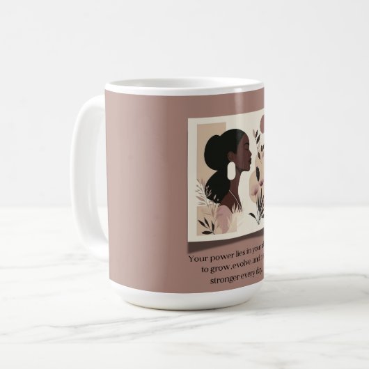 Der Aufstieg ist stärker Kaffeetasse (Vorderseite Links)