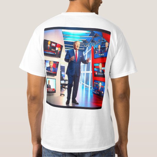 "Der Aufstieg von Tucker Carlson: Von Mainstream n T-Shirt (Rückseite)