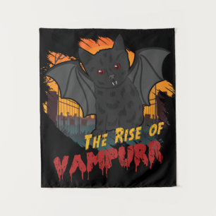 Der Aufstieg von Vampurr - Parody Cat Kitty Hallow Wandteppich