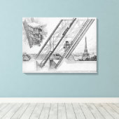 Der Aufzug Otis im Eiffelturm Leinwanddruck (Insitu (Holzboden))