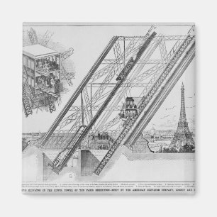 Der Aufzug Otis im Eiffelturm Magnet