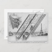Der Aufzug Otis im Eiffelturm Postkarte (Vorne/Hinten)