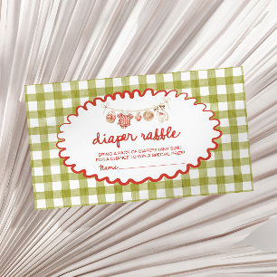 Der Augapfel unseres Baby Shower Windel Raffle Begleitkarte