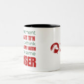 Der Augenblick, in dem es losgeht - Walisisches Cy Zweifarbige Tasse (Mittel)