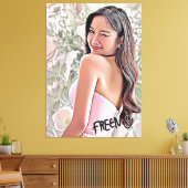 Der Augenzwinkern von Freen Sarocha aus der Episod Leinwanddruck (Insitu (Wohnzimmer))