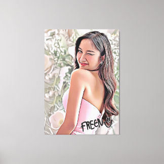 Der Augenzwinkern von Freen Sarocha aus der Episod Leinwanddruck