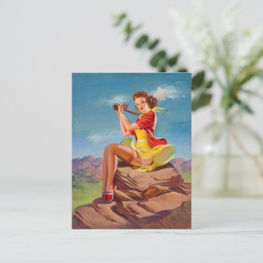 Der Ausblick Postkarte (Stehend Vorderseite)