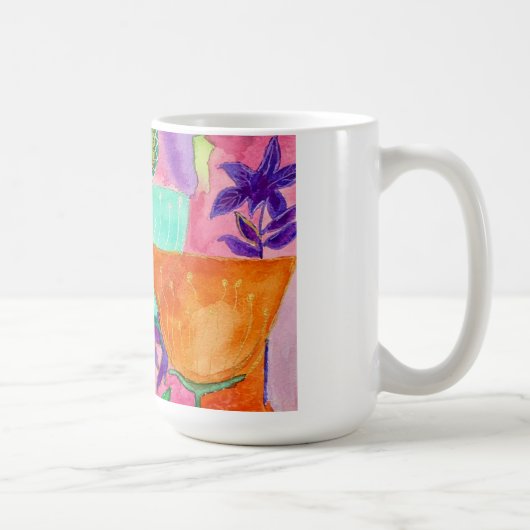 Der Ausbruch der Blumenfreude Kaffeetasse (Rechts)