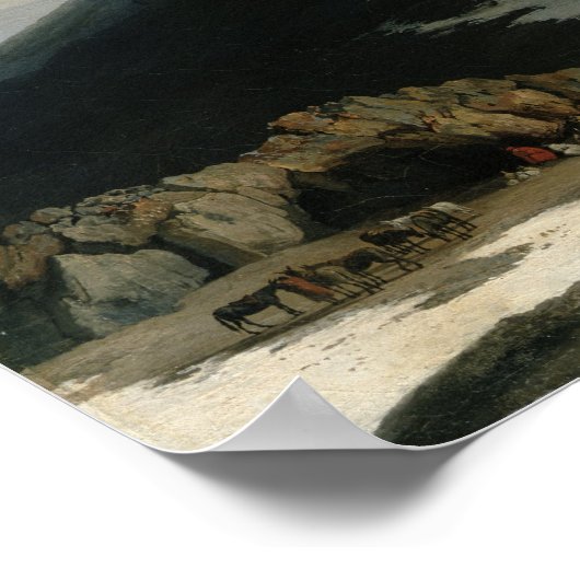 Der Ausbruch des Ätna Poster (Ecke)