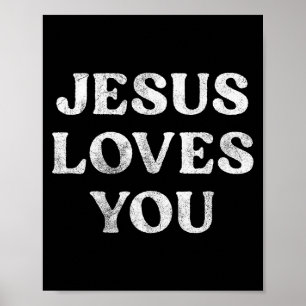 Der Ausdruck Jesus liebt dich auf einem Poster