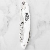 Der ausgefranste Knoten - Logo-Wein-Öffner Kellnermesser (Vorderseite)