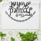 Der ausgefranste Knoten - Wappen-Küchen-Tuch Geschirrtuch (Gefaltet)