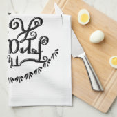 Der ausgefranste Knoten - Wappen-Küchen-Tuch Geschirrtuch (Viertel Falte)