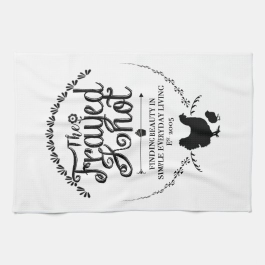 Der ausgefranste Knoten - Wappen-Küchen-Tuch Geschirrtuch (Horizontal)