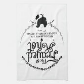 Der ausgefranste Knoten - Wappen-Küchen-Tuch Geschirrtuch (Vertikal)