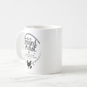 Der ausgefranste Knoten - Wappen-Tasse Kaffeetasse (Vorderseite Links)