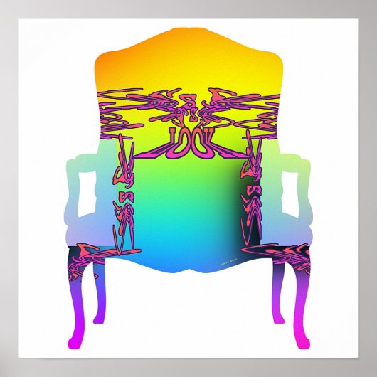Der aussehende Vintage Sessel Poster (Vorne)