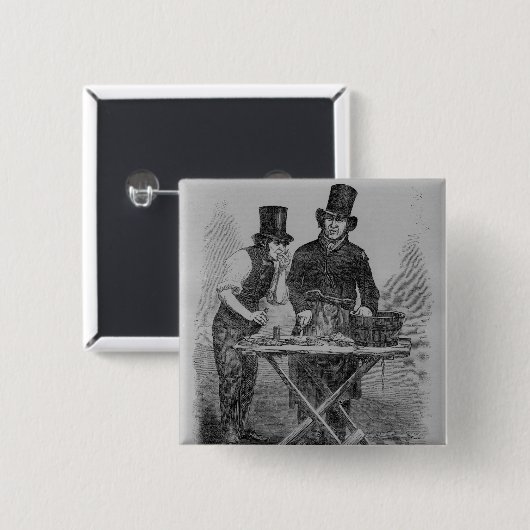 Der Austern-Stall Button (Vorne & Hinten)