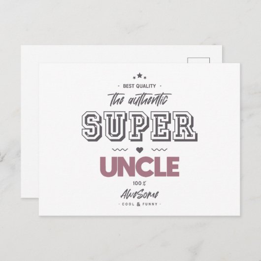 Der authentische große Onkel Postkarte (Vorne/Hinten)
