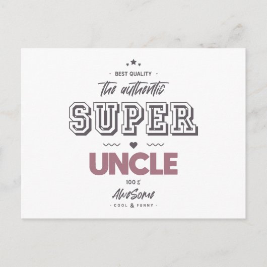 Der authentische große Onkel Postkarte (Vorderseite)