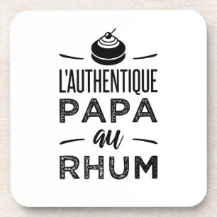 Der authentische Papa am Rum Getränkeuntersetzer