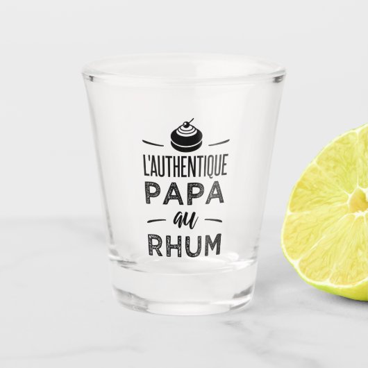 Der authentische Papa am Rum Schnapsglas (Vorderseite)