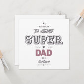 Der authentische Super Papa Karte (Vorderseite/Rückseite Beispiel)
