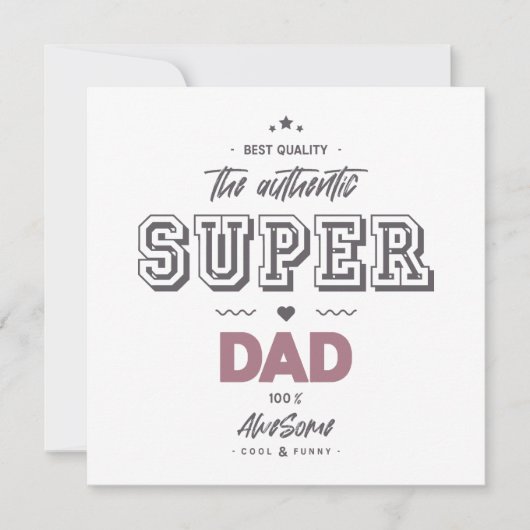 Der authentische Super Papa Karte (Vorderseite)
