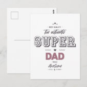 Der authentische Super Papa Postkarte (Vorne/Hinten)