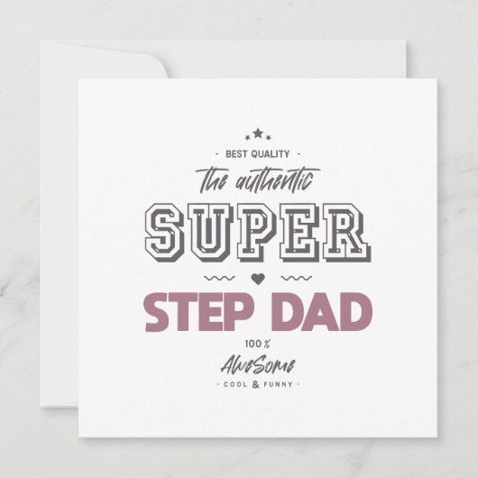 Der authentische Super Step Papa Karte (Vorderseite)