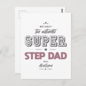 Der authentische Super Step Papa Postkarte (Vorne/Hinten)