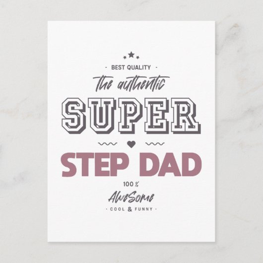 Der authentische Super Step Papa Postkarte (Vorderseite)