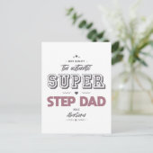 Der authentische Super-Stiefvater Postkarte (Stehend Vorderseite)