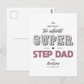 Der authentische Super-Stiefvater Postkarte (Vorne/Hinten)
