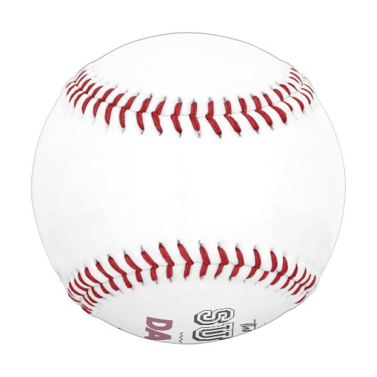 Der authentische Superdaddy Baseball (Rückseite)