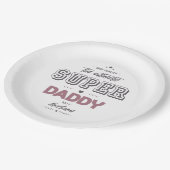 Der authentische Superdaddy Pappteller (Schrägansicht)