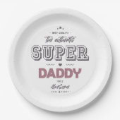 Der authentische Superdaddy Pappteller (Vorderseite)