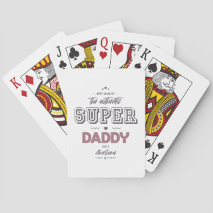Der authentische Superdaddy Spielkarten