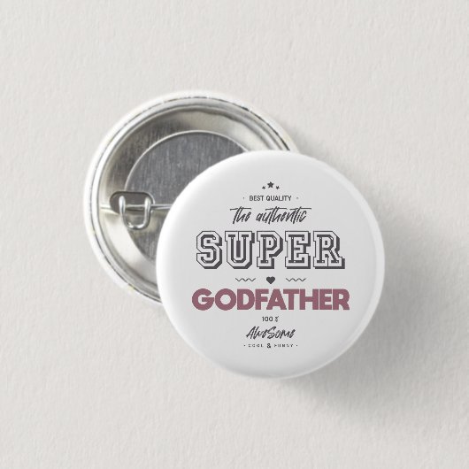 Der authentische Supergott Button (Vorne & Hinten)