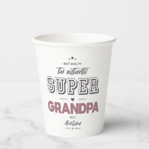 Der authentische Supergroßvater Pappbecher