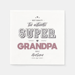 Der authentische Supergroßvater Serviette