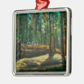 Der Auto-LOGON-riesige Wald, Rothölzer Silbernes Ornament (Links)