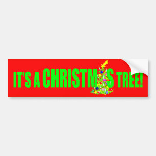 Der Autoaufkleber eines Weihnachtsbaumes