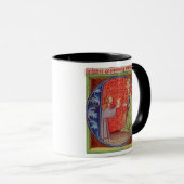 Der Autor, der sein Buch anbietet Tasse (VorderseiteRechts)