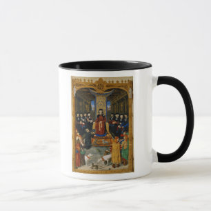 Der Autor, der sein Buch einweiht Tasse